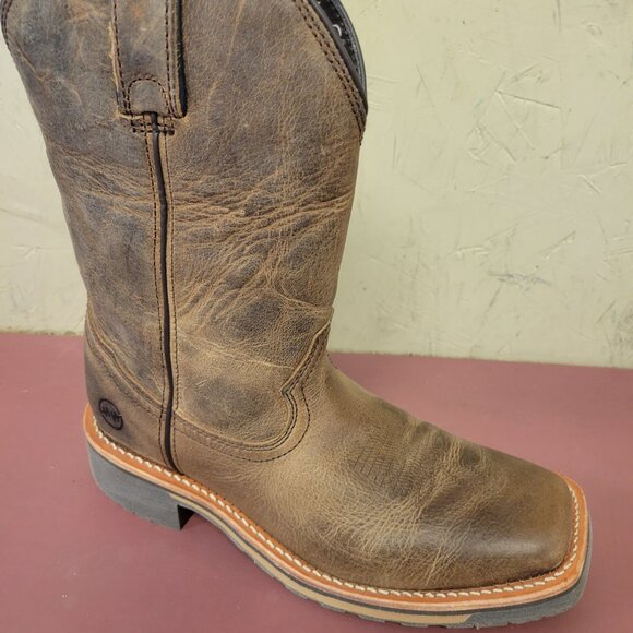 NEW Double H Trinity Maxflex Roper Buffalo leather women's work boots 9M 10M - Picture 2 of 5
